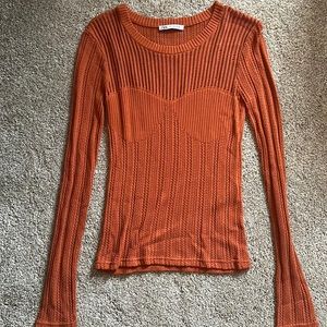 Orange Zara sweater top